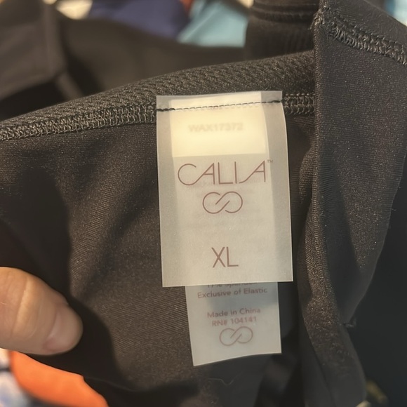 Calia Two Black Strappy Sports Bra XL Light Padding - Picture 4 of 6